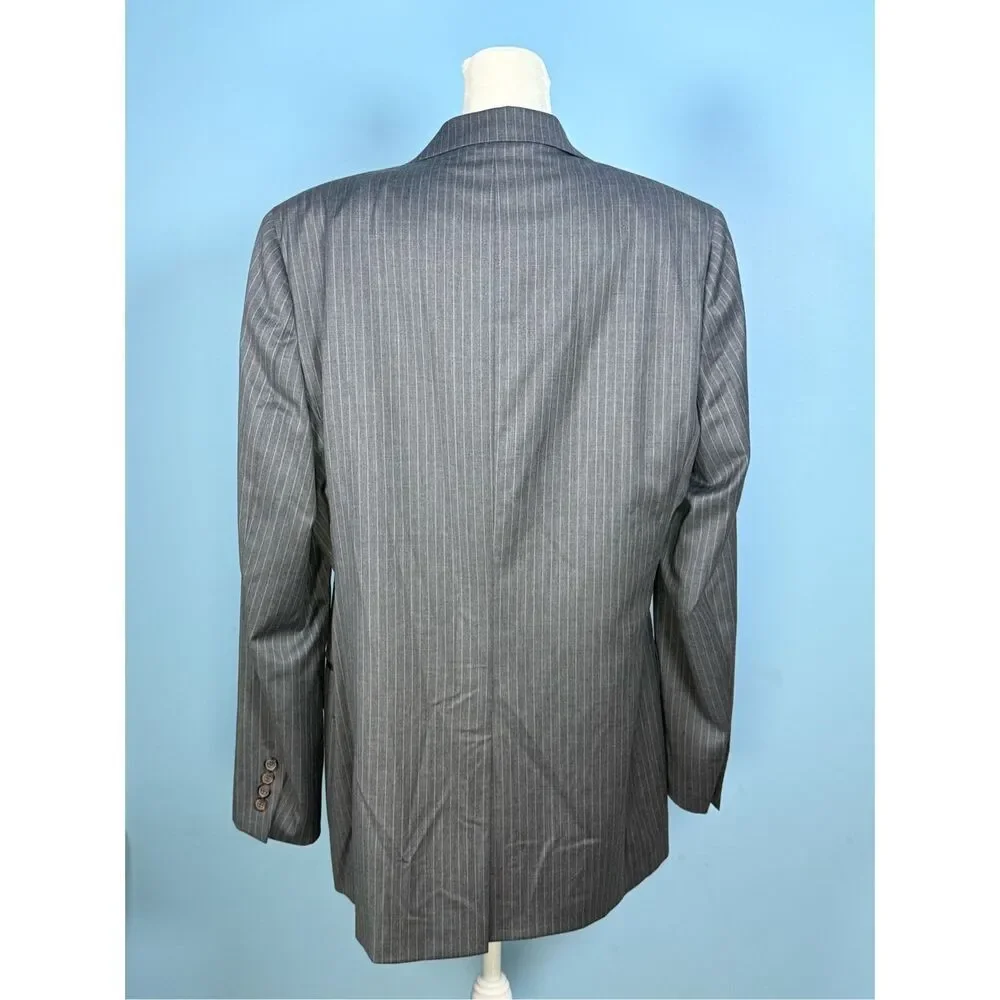Brooks Brothers 346 Fitzgerald Fit Two Button Wool Blazer Jacket 40L Grey‎